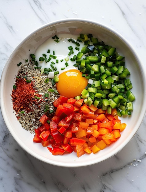 miska z kolorowym posiłkiem